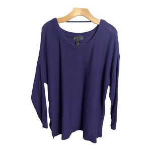 Lane Bryant Purple Long Sleeve Side Zip Detail Sweater Size 18/20